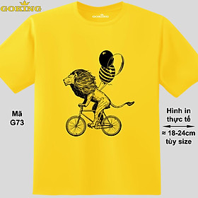 The Cycling Lion, mã G73. Áo thun nam nữ in siêu đẹp. Áo phông thoát nhiệt GOKING hàng hiệu cao cấp