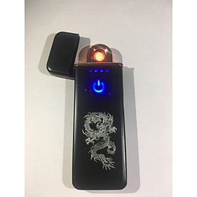 Bật lửa hột quẹt điện cảm ứng dập nổi vân rồng BLD001