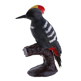 Colorful Artificial Feathered Realistic Home Garden Decor Woodpecker Bird