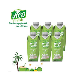 COMBO 6 HỘP DỪA DỨA VICO FRESH 330ML 