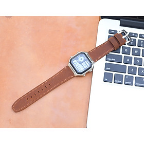 Dây da 2 lớp thay thế dành cho đồng hồ Casio AE1200 da bò sáp handmade