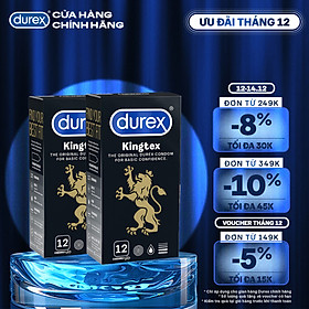 Bộ 2 hộp bao cao su Durex Kingtex 12s (hộp 12 bao) 