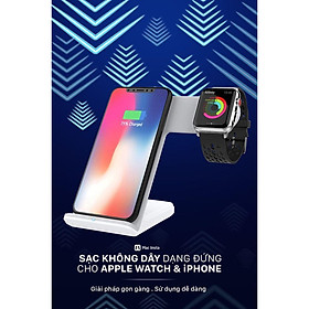 Mua Đế sạc không dây 2in1 dạng đứng cho Iphone và AppleWatch - Home and Garden