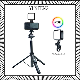 Mua Combo Gậy Yunteng VCT 6688 và Đèn RGB - Phụ kiện điện thoại kèm đèn trợ sáng chụp ảnh  quay video - Hàng chính hãng