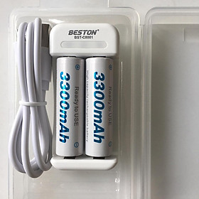 Mua Bộ sạc pin 2 cổng Beston C8001 Sạc được 2 loại pin AA/AAA 1.2V dùng cho micro không dây  đồ chơi  đồng hồ  điều khiển