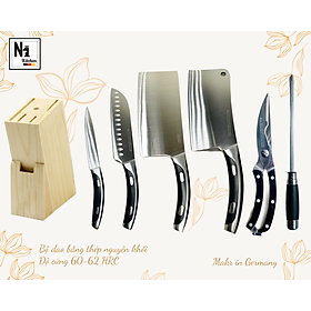 Bộ Dao 7 Món Nhà Bếp Bằng Thép Không Gỉ KUCHEN ĐỨC - KU K72709 - Hàng Chính Hãng