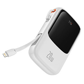 Mua Pin dự phòng tích hợp cáp sạc Baseus Qpow Pro Digital Display Fast Charge Power Bank 10000mAh 20W - Hàng Chính Hãng