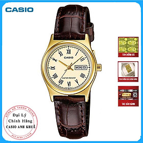Hình ảnh Đồng hồ nữ dây da Casio LTP-V006GL-9BUDF