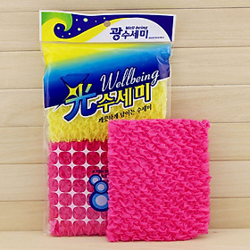 Combo 1 gói gồm 2 miếng rửa chén, bát đa năng Wellbeing Hàn Quốc