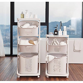 Mua Kệ đựng quần áo  rổ đựng đồ 3 tầng 2 tầng có bánh xe