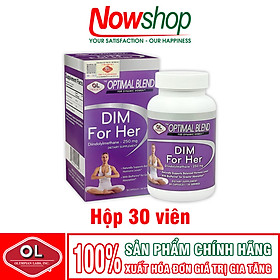 DIM For Her Olympian Labs hộp 30 viên cân bằng nội tiết giúp đẹp da giảm mụn ngăn ngừa u xơ u nang
