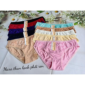 Set 10 quần lót nữ Mara Thun Lạnh phối ren Hàng Việt Nam(Từ 35kg đến 65kg)