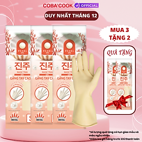 Mua 3 Tặng 2 Bộ 3 Đôi Găng Tay Cao Su Ngọc Trai Size S