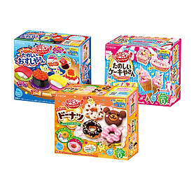 Combo 3 hộp kẹo sáng tạo popin cookin đồ chơi ăn được : sushi + cơm bento + làm kem