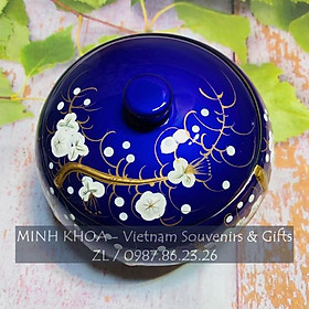 Mua Bát Đựng Mứt Kẹo Sơn Mài Hoa Đào Đắp Nổi 12 - 14 - 16 cm