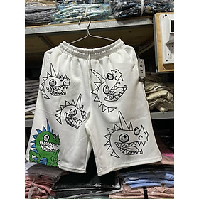 Quần Short/ Quần Đùi Ngủ Hoạt Hình Khủng Long Cute Hoạ Tiết Nhiều Màu Form Rộng Unisex Nam Nữ Ulzzang, Quần Short Đùi Trơn hoạt hình thể thao basic nam nữ oversize phong cách đường phố Hàn Quốc Ulzzang
