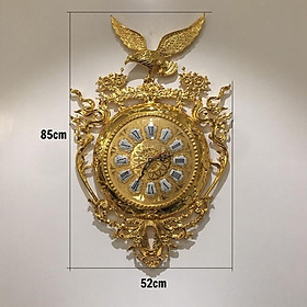 Mua Đồng hồ treo tường mạ vàng 24k họa tiết tinh tế tân cổ điển sang trọng DHV7