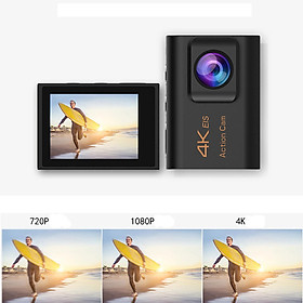 Camera 4K Ultra 30fps WiFi 2.0 inch 170d Màn hình camera dưới nước: Đen