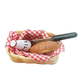 Miniature Bread Basket Picnic Basket for Dining Table Cabinet Resaurant