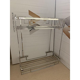 Kệ góc nhà tắm inox 304 cao cấp nan vuông, kệ thẳng nan vuông 304 2 tầng