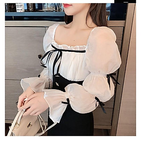 Đầm Váy Công Sở Đi Dự Tiệc Nữ Sang Chảnh Thiết Kế Hàn Quốc Mới Body Tay Phồng Tôn Dáng Ring House