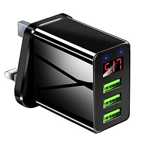 USB Charger 3-Port Desktop USB Charging Station Multiple Port