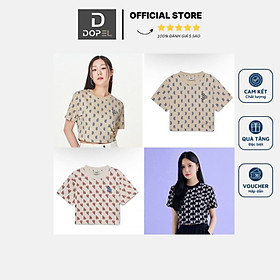 Áo Thun Croptop Nữ Chất Liệu 100% Cotton Phối Màu Trẻ Trung, Trendy - DOPEL SHOP