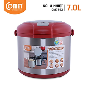 Mua Nồi ủ nhiệt COMET CM7662 7.0L Inox 304  Đáy 3 lớp chống cháy  ủ nhiệt và giữ lạnh lên đến 8h - Bảo hành 12 Tháng Hàng chính hãng