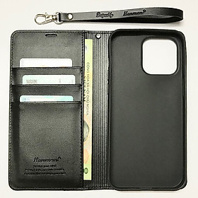 Bao da cho iPhone 15 Pro Max Skin Wallet Card Holder Chống sốc