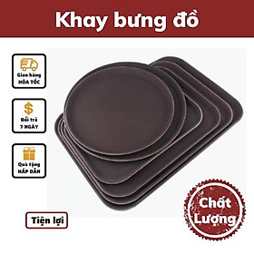 Mua khay bưng cà phê chống trơn trượt khay bê đồ uống phục vụ nhà hàng  khách sạn quán bar hình tròn vuông kích thước đủ
