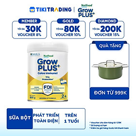Sữa bột Nutifood GrowPLUS+ Sữa Non Immunel trên 2 tuổi Lon 800g