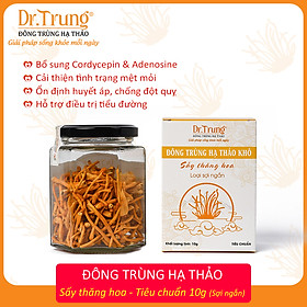 Đông trùng hạ thảo DR. TRUNG (Sợi Khô - Sấy thăng hoa) Hũ 10 Gram - Loại TIÊU CHUẨN - (Cordycepin & Adenosine cao giúp tăng đề kháng mạnh, ngủ ngon, giảm mệt mỏi)