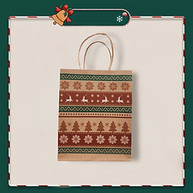 Túi giấy đựng quà in hình giáng sinh trong dịp lễ Noel - hình và màu giao ngẫu nhiên