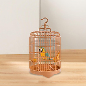 Bird Cage Bird House Nest Round Bird Feeder with Food Cup Large Hanging Birdcage Parrot Stand Cage for Canary Supplies
