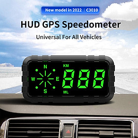 Speed Odometer Mileage HUD Head up for All Cars Truck Motorcycle C3010 Digital Speed Alarm Digital Head up Display Speedometer Speed Warning