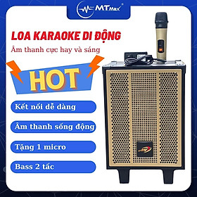 Mua Loa Karaoke Di Động AT T8  Bass 20  Tặng 1 Micro Không Dây Tổng công suất 80w thích hợp karaoke gia dình kết nối bluetooth