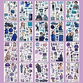 Cuốn 20 tờ stickers khổ lớn dùng để trang trí kiểu cổ điển - kpop - journal
