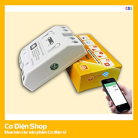 Hình ảnh Công tắc thông minh ĐIỀU KHIỂN TỪ XA qua wifi HUNONIC DATIC 1 Kênh 500W - Cơ Điện Shop