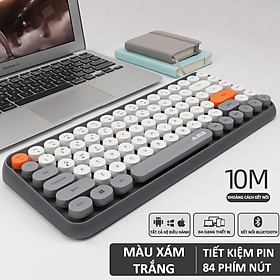 Mua Bàn phím bluetooth Ajazz 308i thiết kế 84 phím tròn mini cực kì nhỏ gọn tiện lợi kết nối PC  Laptop  điện thoại  Ipad - HÀNG CHÍNH HÃNG