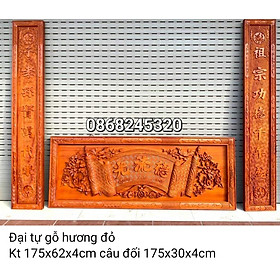 Mua Bộ cuốn thư câu đối gỗ hương đỏ
