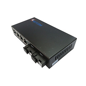 Mua Switch quang PoE chuyển tiếp Gnetcom HL-2F4EP-SC | 2 port fiber 4 lan 10/100MB - Hàng Chính hãng
