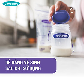 MUA 2 BÌNH TẶNG 1 NÚM 2 Bình Sữa Cổ Rộng Lansinoh 240ml TẶNG 1 Núm Vú Cổ