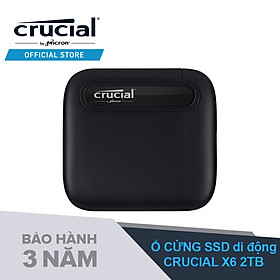 Mua Ổ cứng di động 2TB External SSD Crucial X6 USB 3.2 Gen 2 Type-C CT2000X6SSD9 - Hàng chính hãng