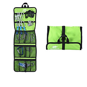 Folding Rock Climbing Caving Quickdraw Sling Carabiner Collection Bag Black