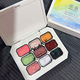 Gel Dặm Ombre Dainina 9 Màu Trẻ Trung Làm Nail Hàn Quốc, Sơn Gel Dặm Nén Ombre Vẽ Móng Cao Cấp Nữ Women