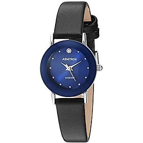 Armitron Women's 75/2447 Diamond-Accented Leather Strap Watch