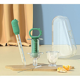 Mua Bộ 2 Món Dụng Cụ Cho Bé Uống thuoc   Sữa  Nước Hoa Quả Đa Năng Tiện Lợi - Kèm Hộp và Cọ Vệ Sinh