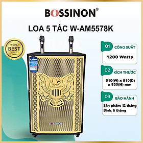 Mua Loa kéo 5 tấc Bossinon W-AM5578K - _Kích thước: 510 (W) x 510 (D) x 840 (H)mm _Công suất: 1200Watts- Hàng chính Hãng