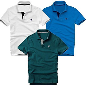 Áo Thun nam mẫu mới logo trước ngực, combo 3 áo -  ĐB3QC05