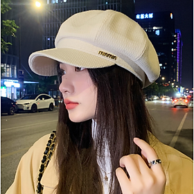 Mũ beret có vành cho nữ cao cấp, nón hải quân nữ phong cách Hàn